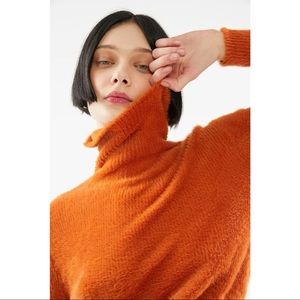 For Love & Lemons Myriam Sweater Bright Orange Size Small